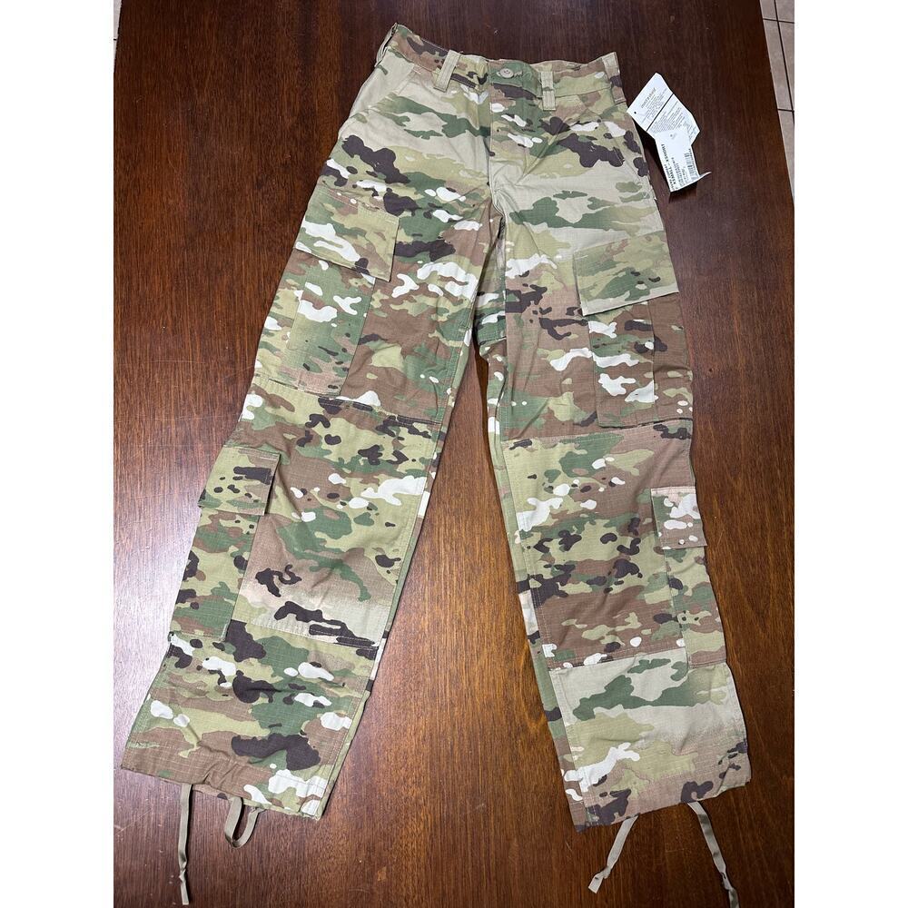 Army Combat Camo Cargo Trouser Men XS Short Insect Shield Hiking Outdoor Costume